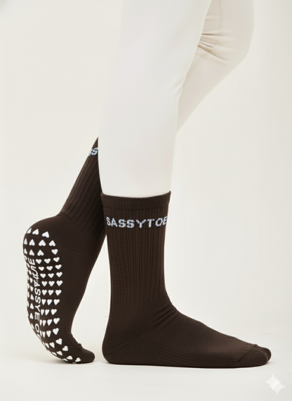 Mocha Grip Socks