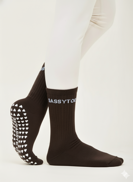 Mocha Grip Socks