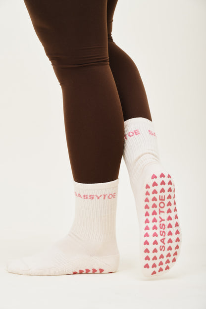 Blush Grip Socks